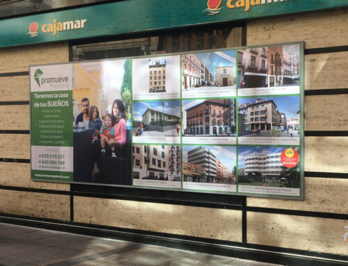 Estructuras publicitarias en fachadas. Palencia